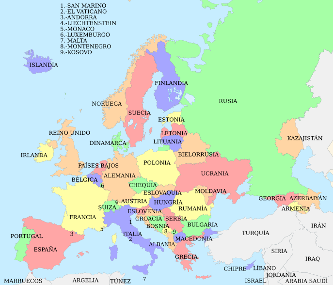 Mapa de europa