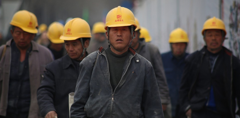 Trabajadores chinos